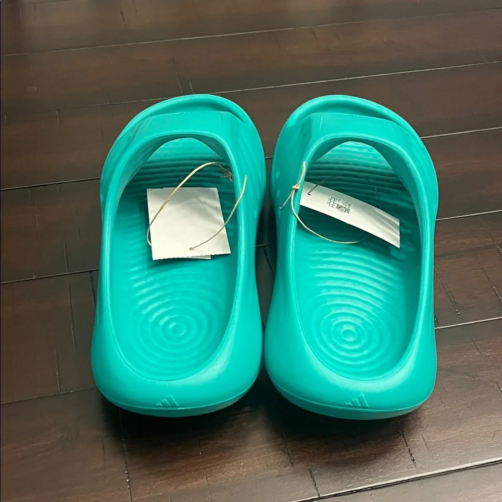Adidas Adifom IIInfinity Slides Sandals Shoes Teal JQ2637 Mens Size 9 Women’s 10